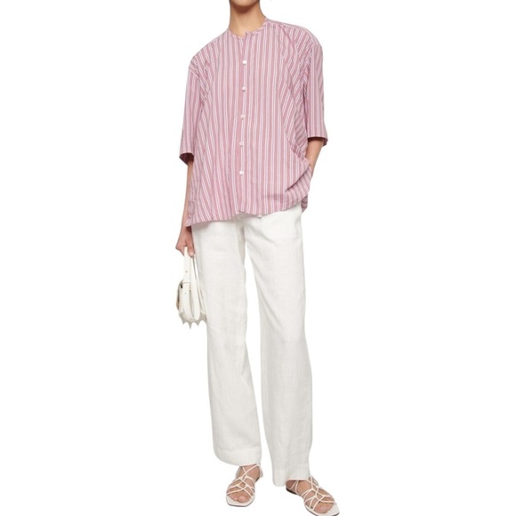 Vince Hemp Drawstring Tie Front White Pants Size S - Picture 2 of 14